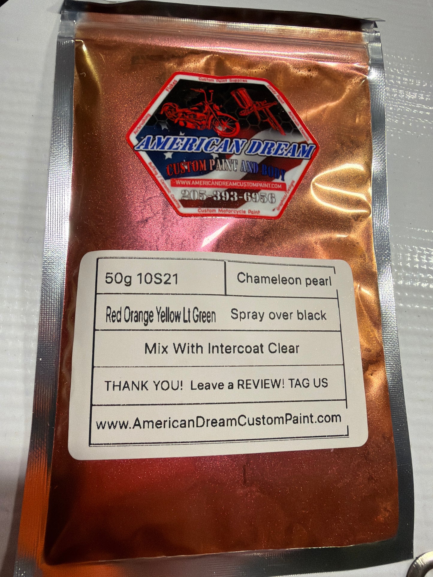 Chameleon Pearl 50 Grams Large Bag Lots of Colors, FLIP FLOP dry pearl