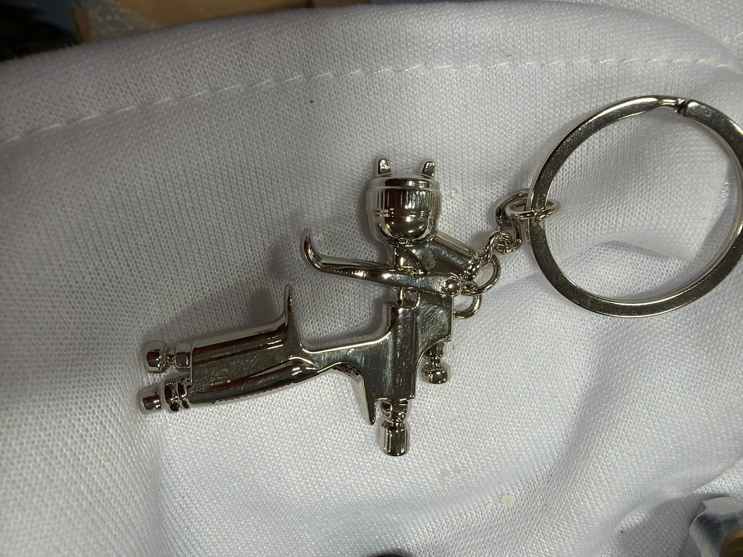 Keychain Paint Spray Gun Chrome