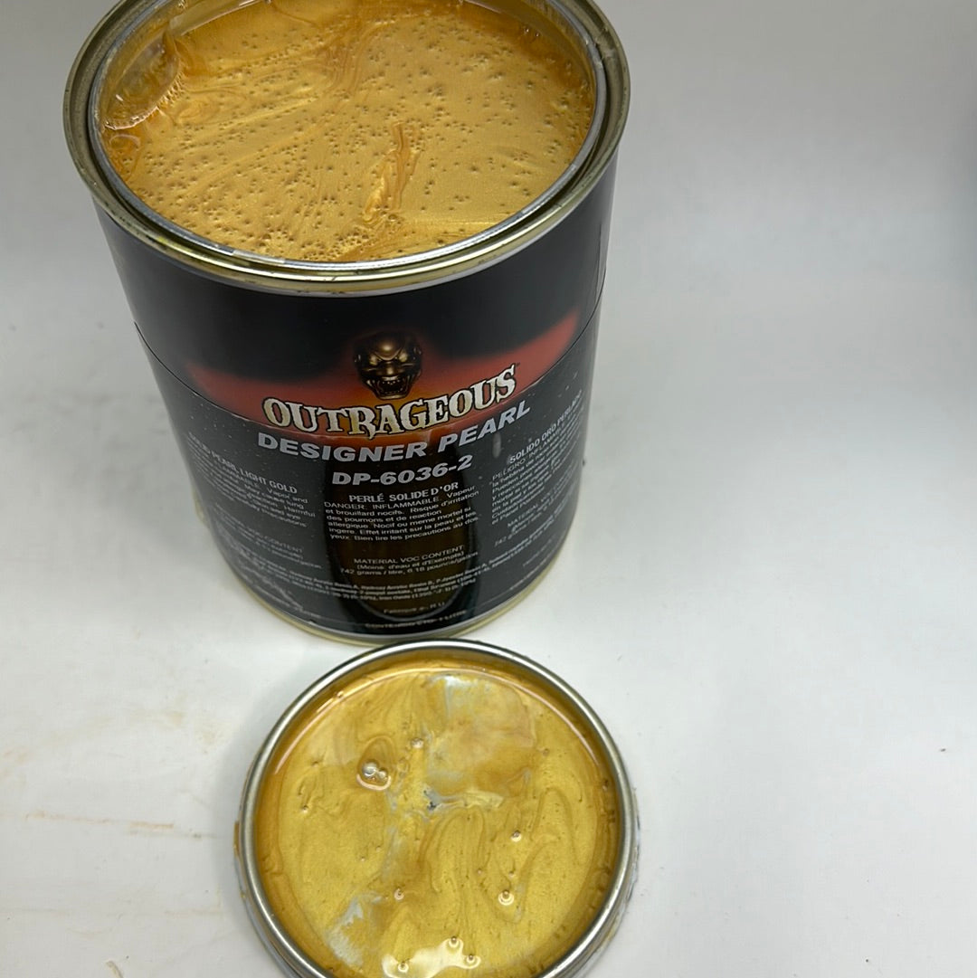 Outrageous SOLID PEARL LIGHT GOLD basecoat 1:1 mix