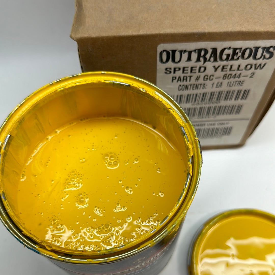 Outrageous Custom Paint SPEED YELLOW, bright yellow basecoat