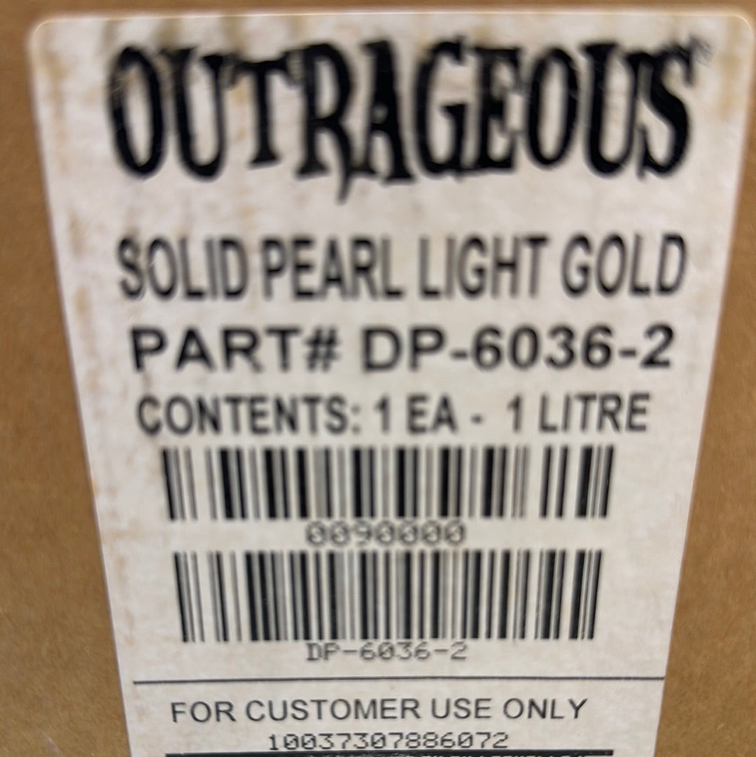 Outrageous SOLID PEARL LIGHT GOLD basecoat 1:1 mix