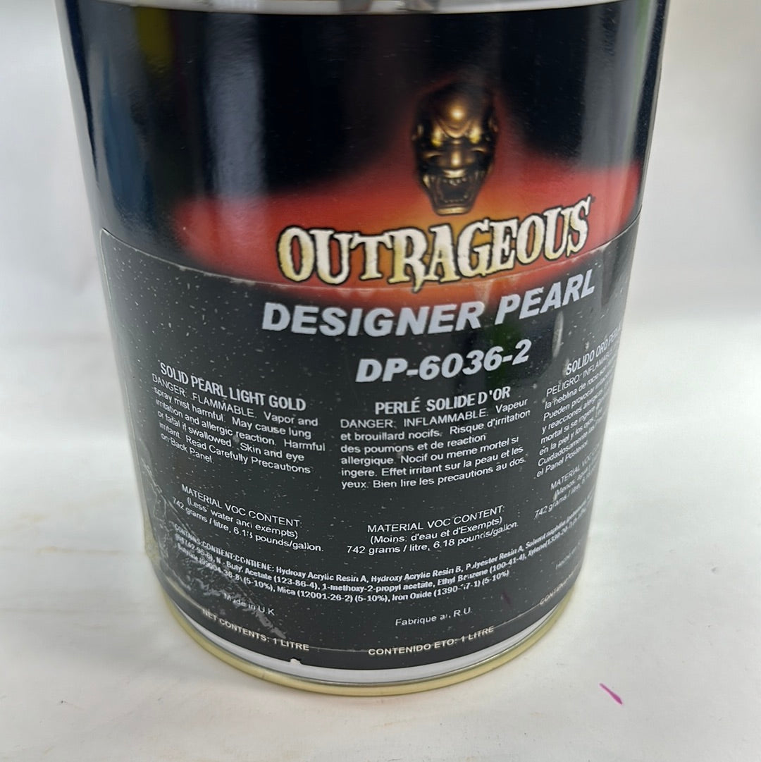 Outrageous SOLID PEARL LIGHT GOLD basecoat 1:1 mix