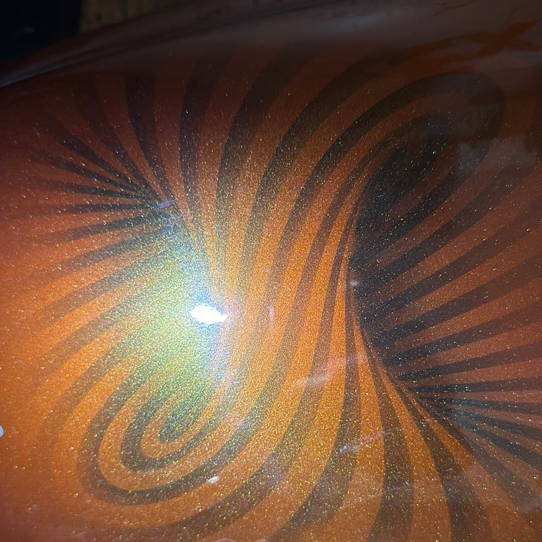 4X Set 5-6" AIRBRUSH STENCILS Round 3D EFFECT DESIGNS , Stick on ONLY