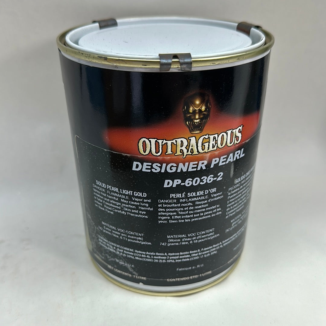 Outrageous SOLID PEARL LIGHT GOLD basecoat 1:1 mix