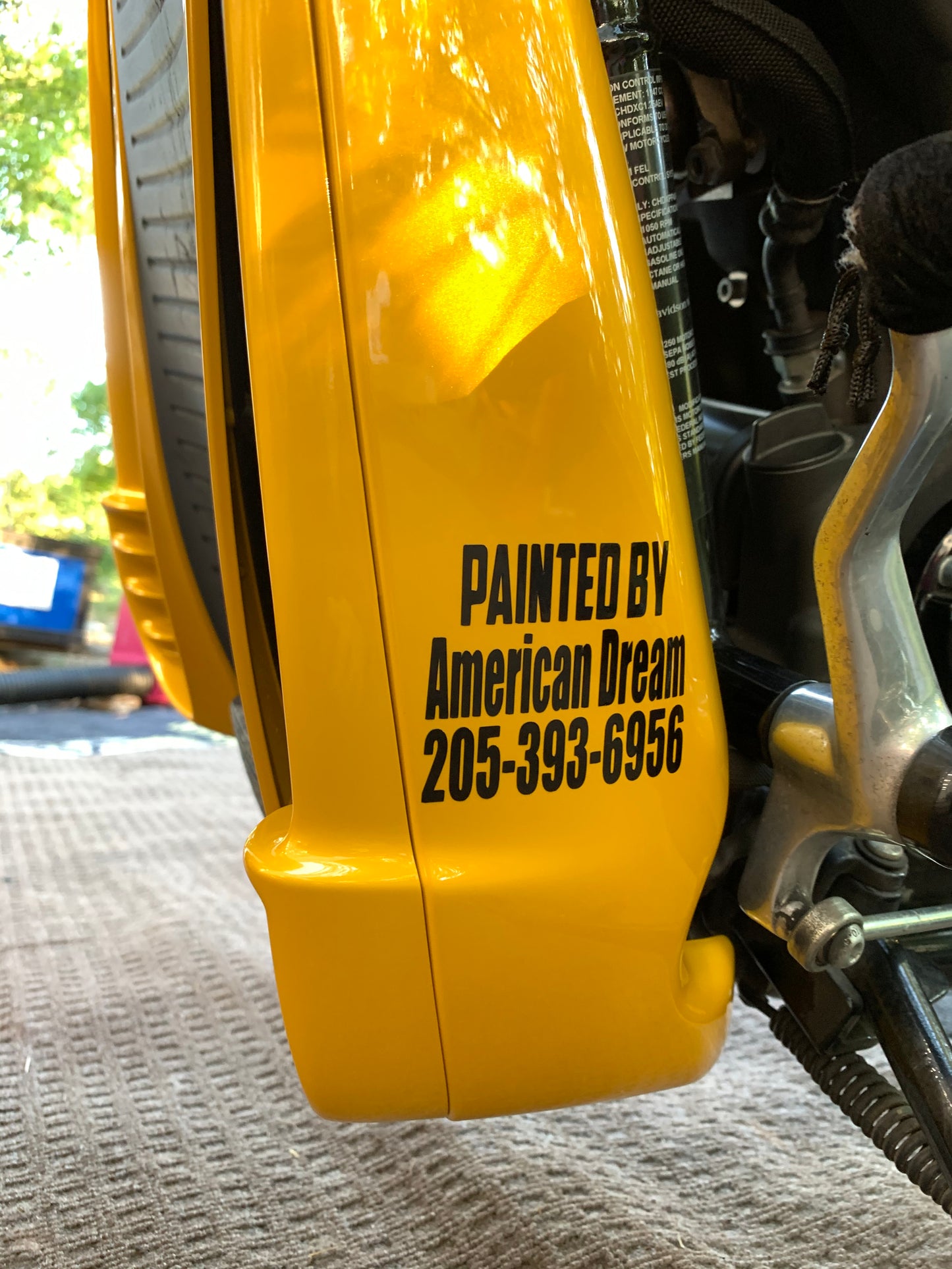 Outrageous Custom Paint SPEED YELLOW, bright yellow basecoat