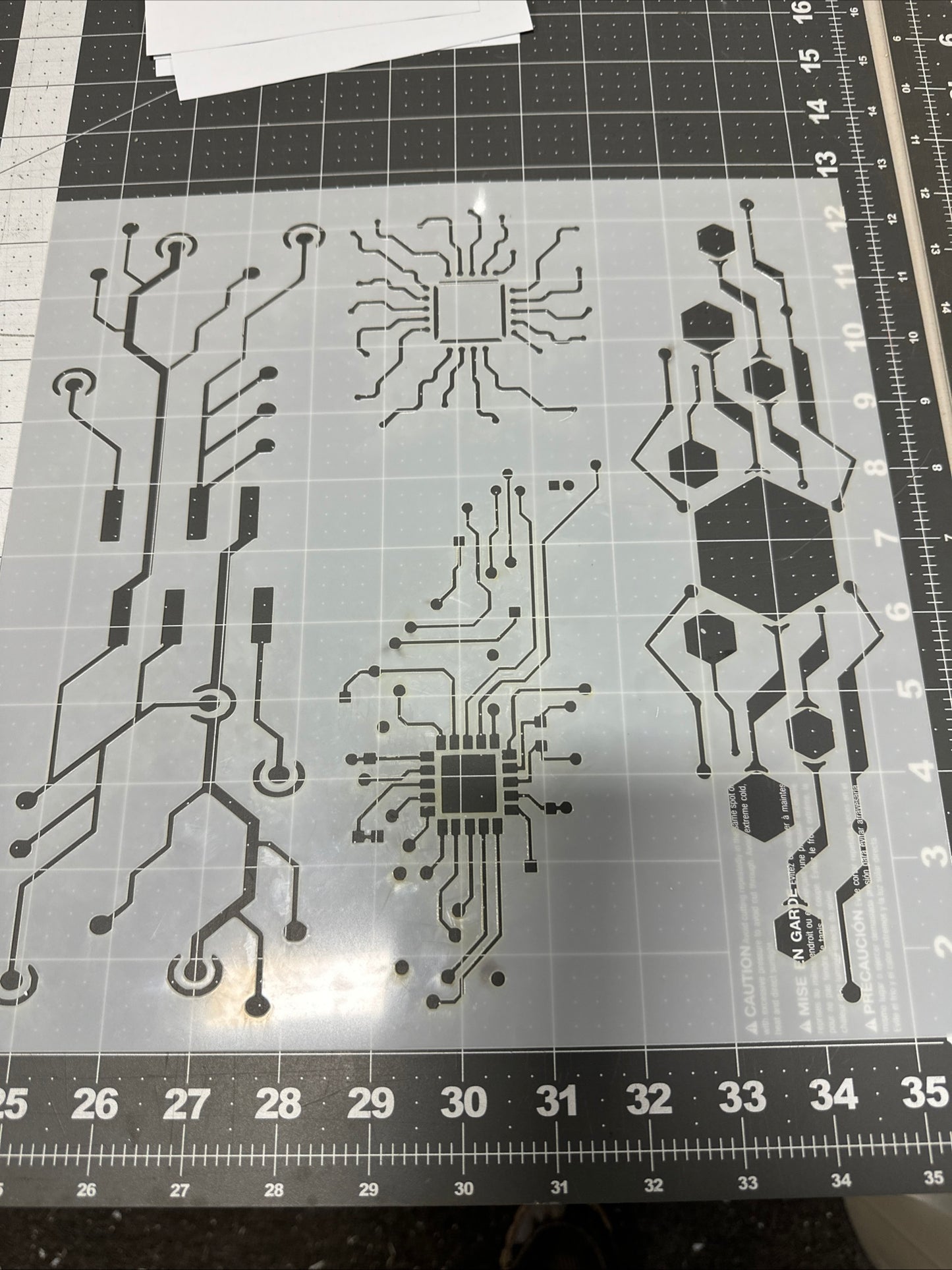 Computer circuits 2. 12” AIRBRUSH Paint STENCIL Reusable