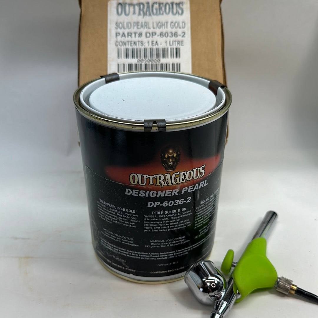 Outrageous SOLID PEARL LIGHT GOLD basecoat 1:1 mix