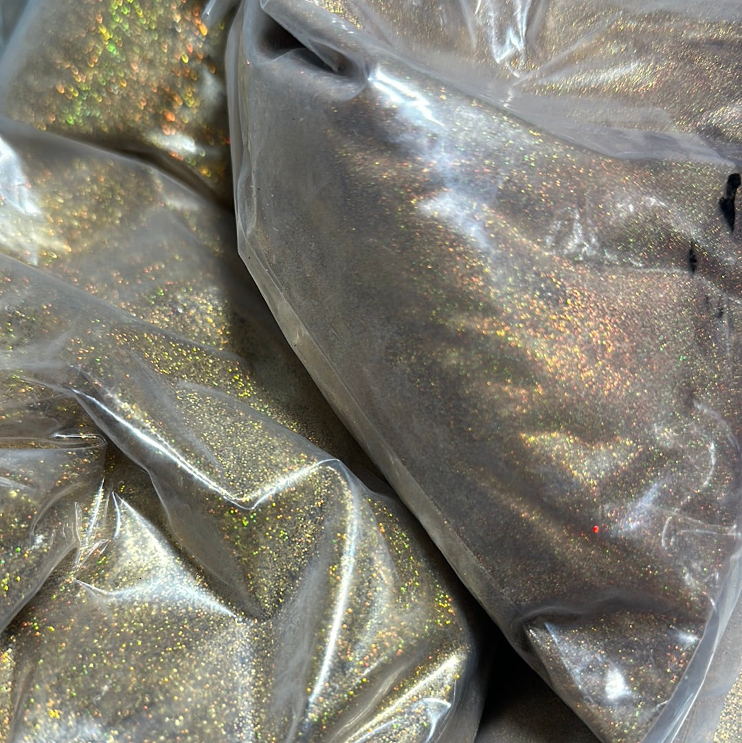 1/4 LB (4oz) HOLOGRAPHIC GOLD METAL FLAKE .004 .008 .015 .025