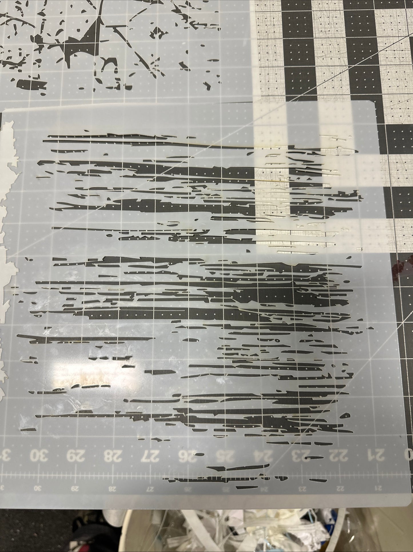 Grunge Tears Texture LG AIRBRUSH Paint STENCIL Reusable