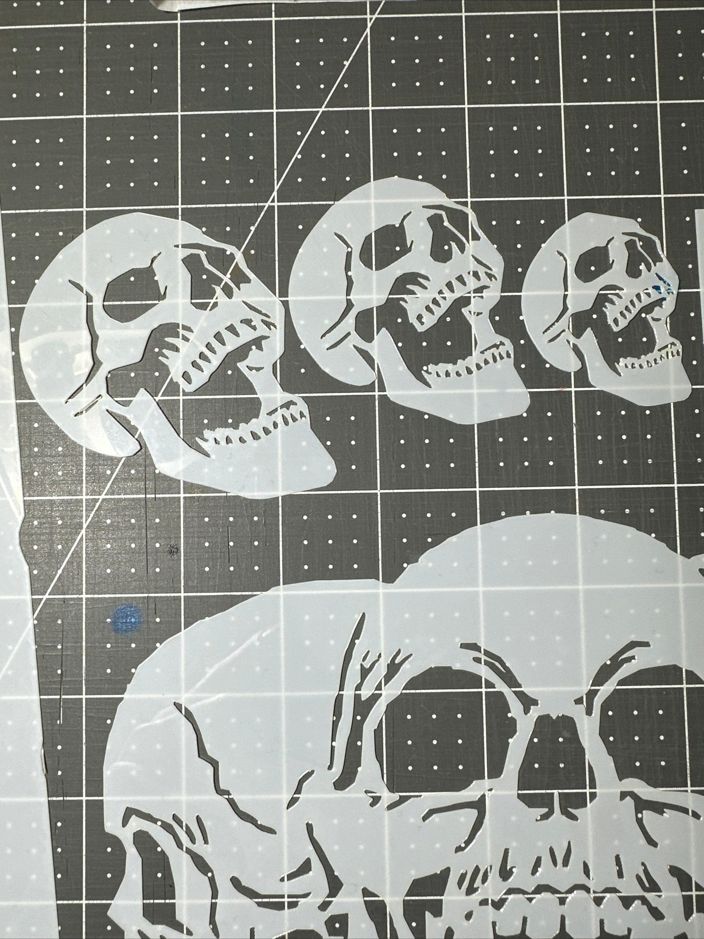 SKULLS in Row 6pc SET 10x6.5” MYLAR REUSEABLE
