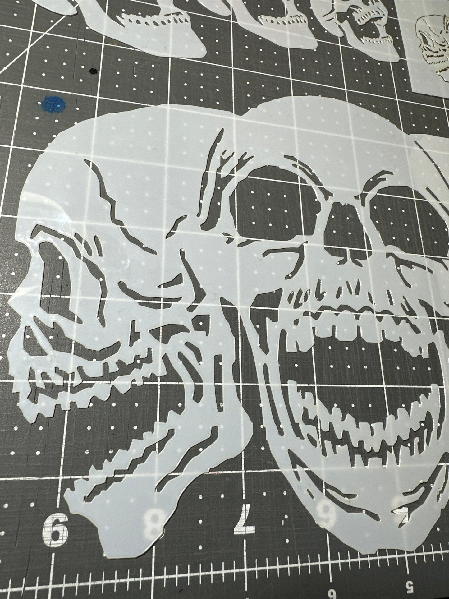SKULLS in Row 6pc SET 10x6.5” MYLAR REUSEABLE