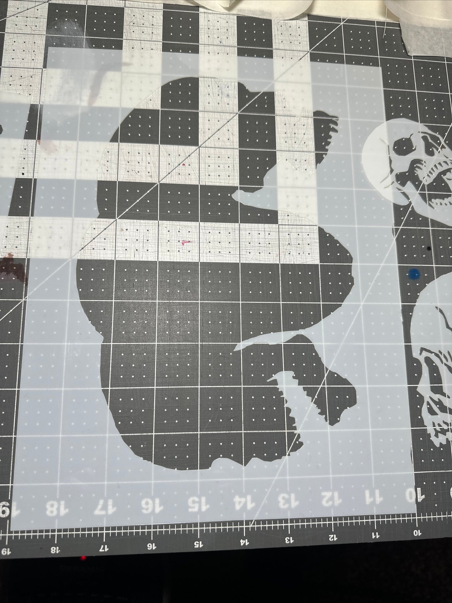 SKULLS in Row 6pc SET 10x6.5” MYLAR REUSEABLE