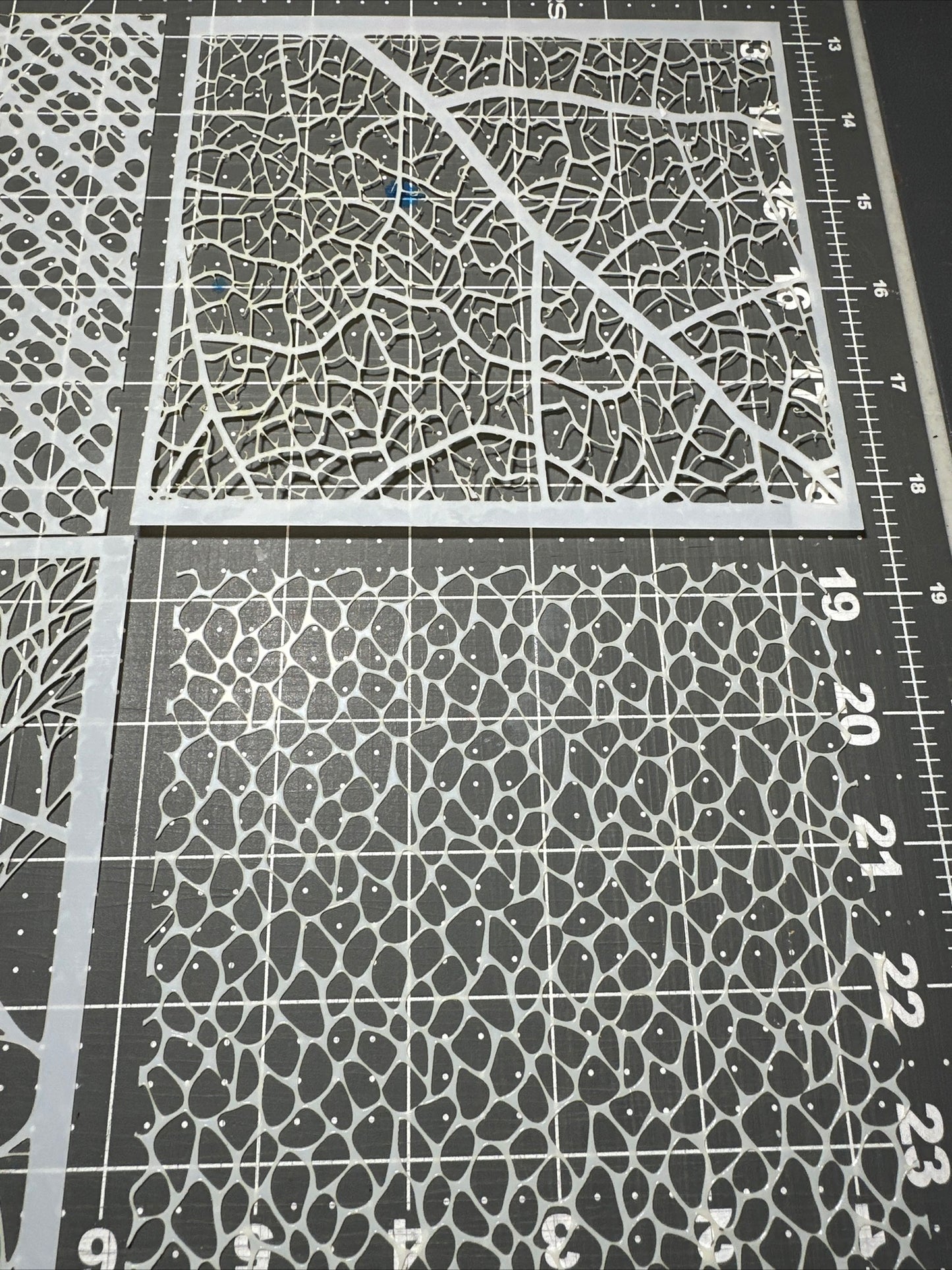 Tree VEIN LEAF BLOOD TEXTURE AIRBRUSH Paint STENCIL SET 4pcs 5-6” Mylar 10mil