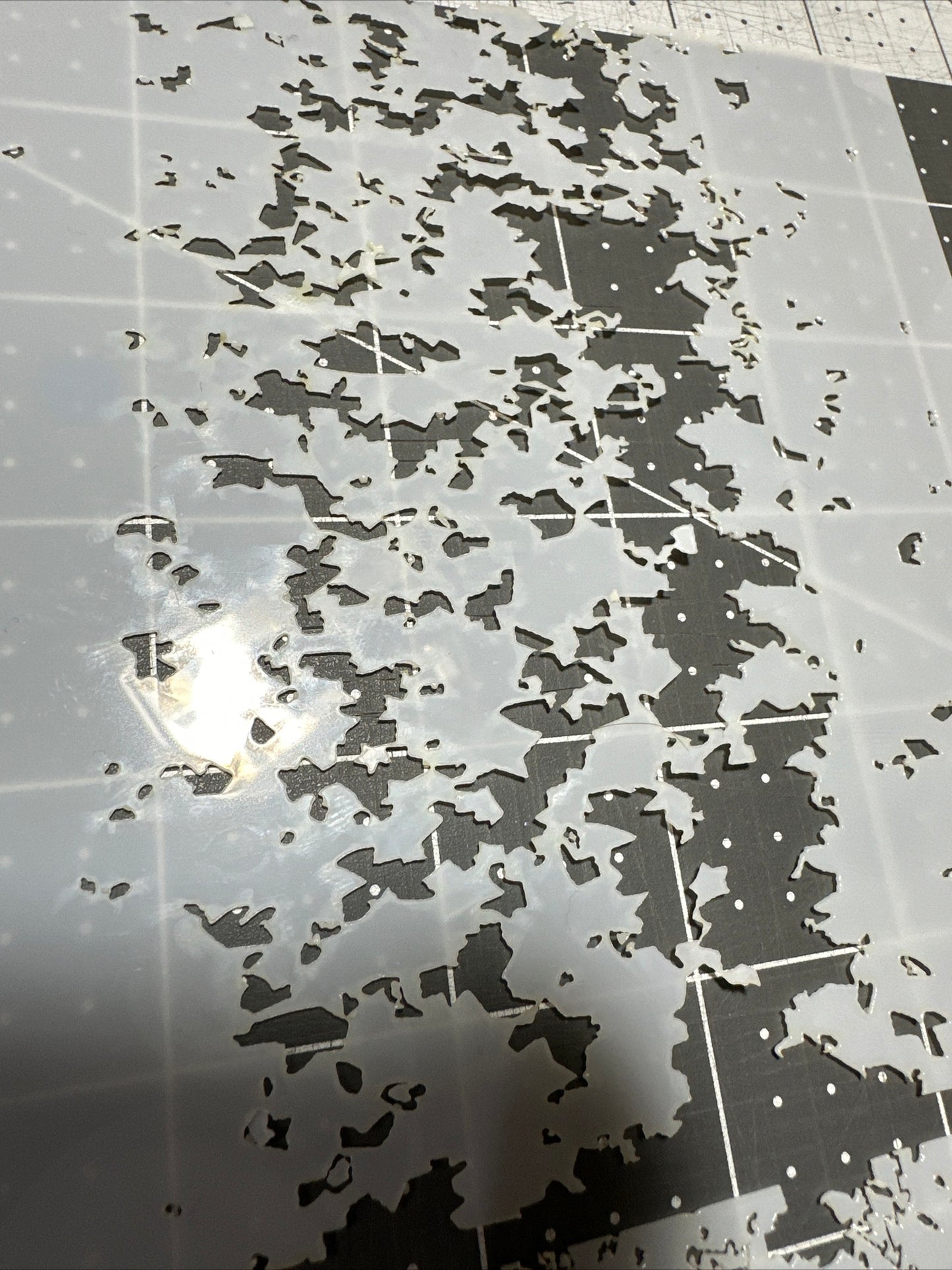 Grunge Rust Texture 4pc set Airbrush Paint Stencils 4-6” Mylar reuseable