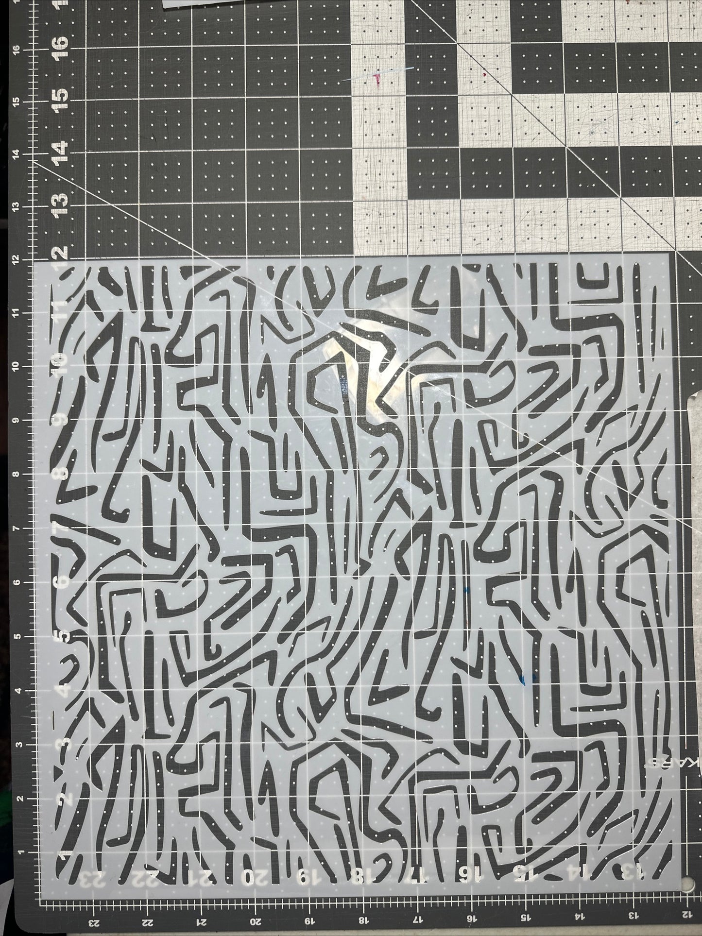 Wacky Background LRG AIRBRUSH Paint STENCIL Mylar 10mil 12” STENCILS REUSEABLE