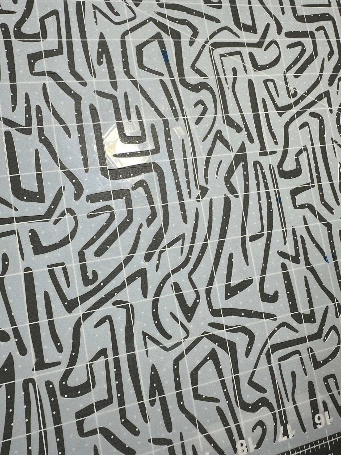 Wacky Background LRG AIRBRUSH Paint STENCIL Mylar 10mil 12” STENCILS REUSEABLE