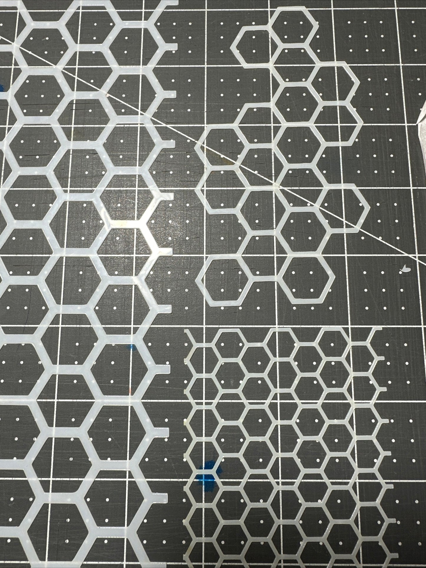 HEXAGON HEX HONEYCOMB 3pc SET Airbrush stencils Mylar reuseable