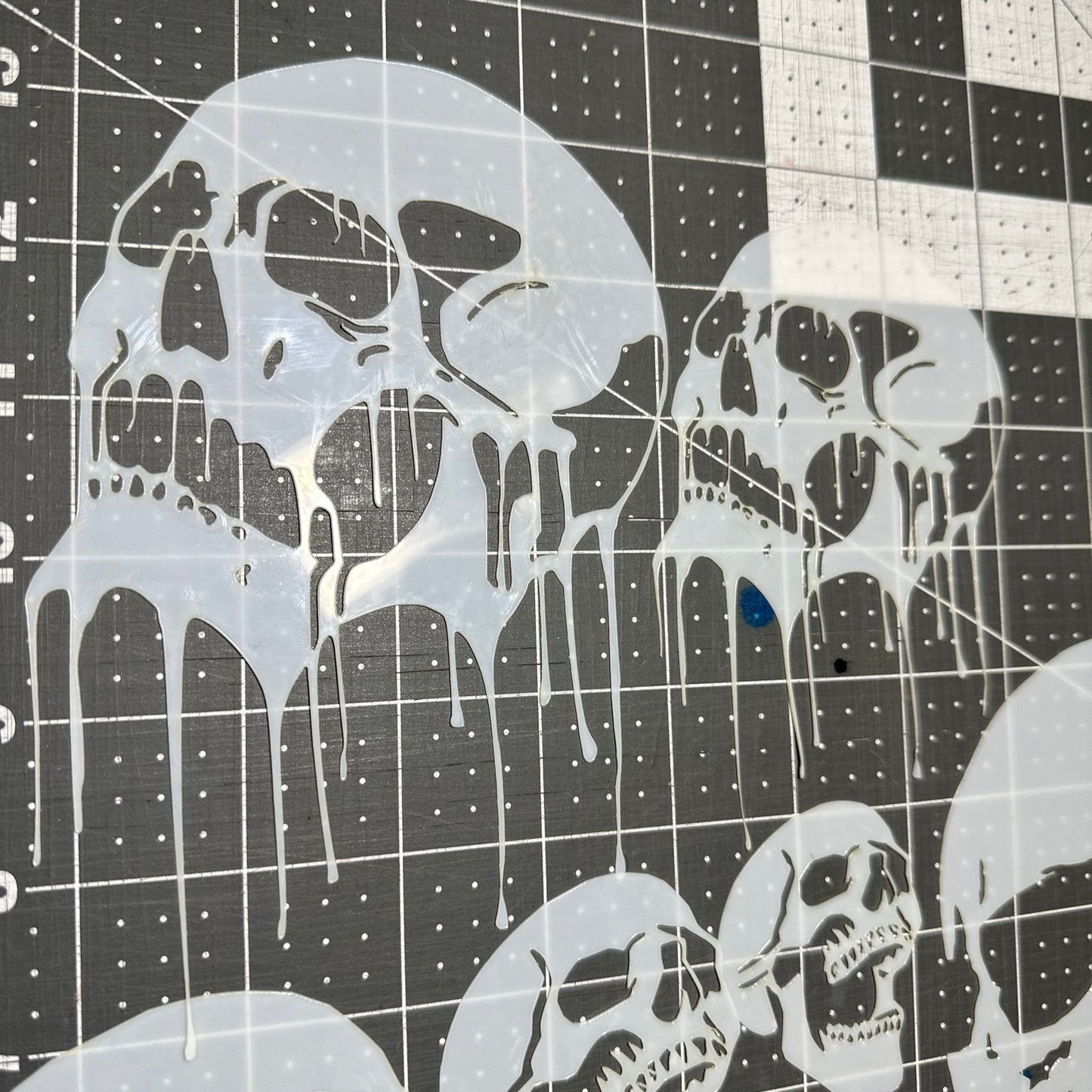 SKULLS Dripping 12pcs Airbrush paint stencils Mylar reuseable