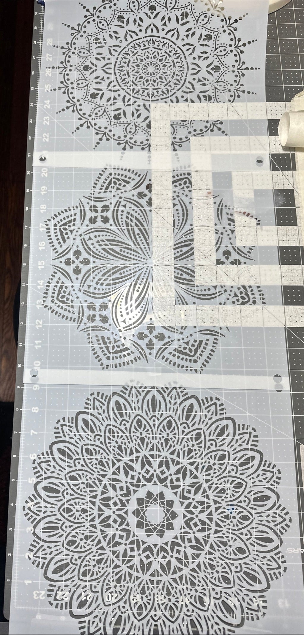 9pc MANDALA FULL SET 12” LG AIRBRUSH Custom Paint STENCILS Mylar Reusable Stencil