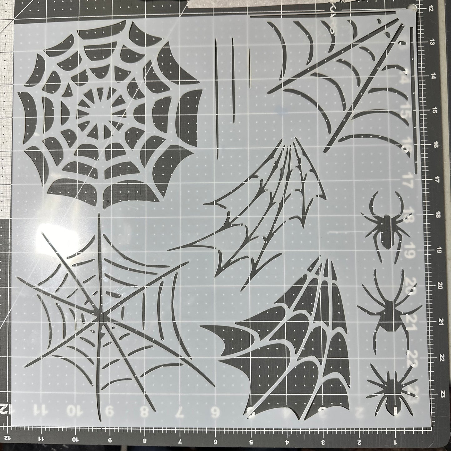 Spider Web Webs Spiders webbing cobwebs insect Airbrush Custom Paint Stencil Large Mylar Reusable 12”x12”