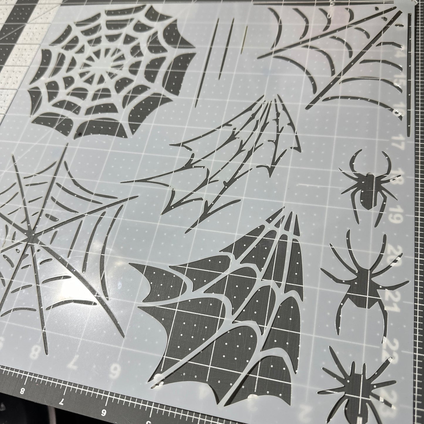 Spider Web Webs Spiders webbing cobwebs insect Airbrush Custom Paint Stencil Large Mylar Reusable 12”x12”