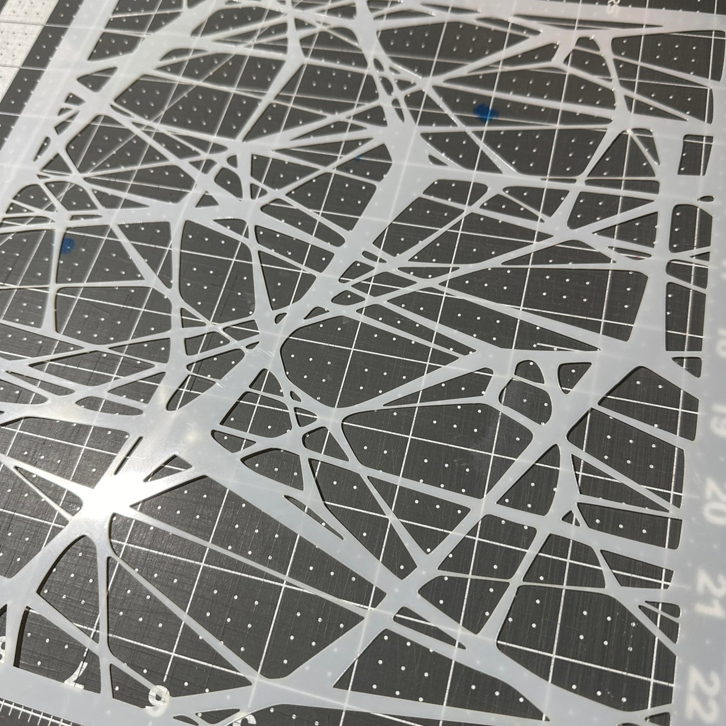 3D Lines stretched Fibers background texture Airbrush Custom Paint Stencil Large 12” Mylar Reusable