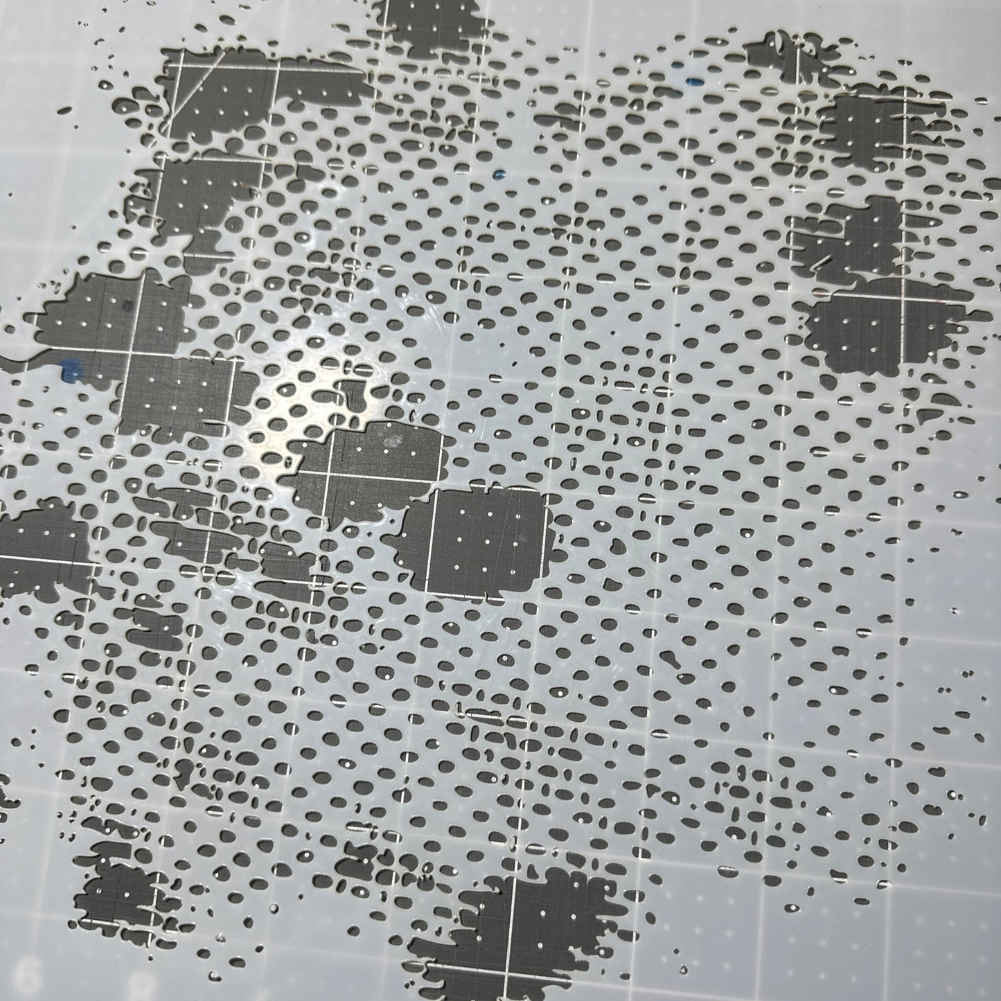 GRUNGE DISTRESSED worn look Ragged holes Airbrush Custom Paint Stencil Large 12” Mylar Reusable LG