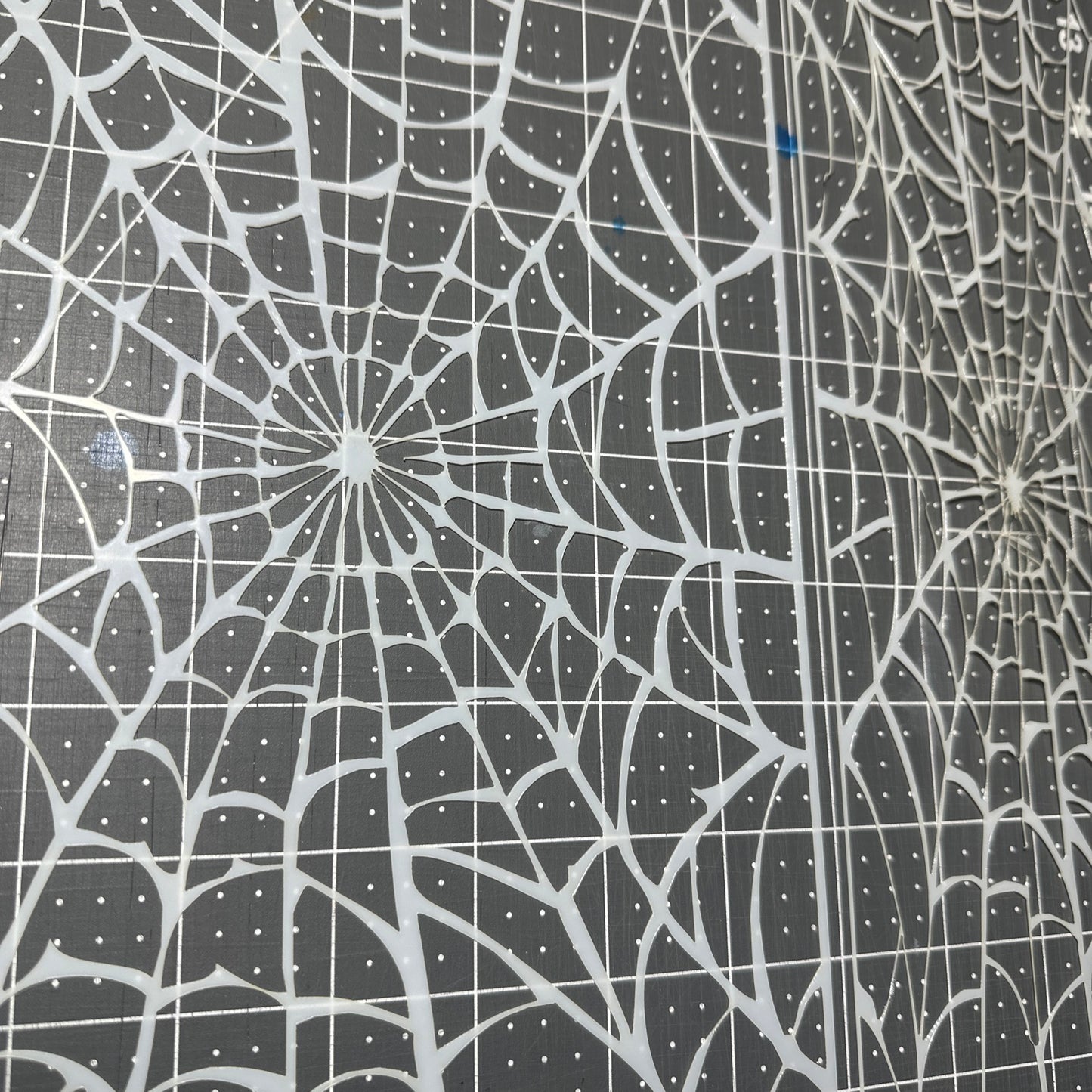 2pc SET Spider webs WEBBING Airbrush Custom Paint Stencil Large Mylar Reusable