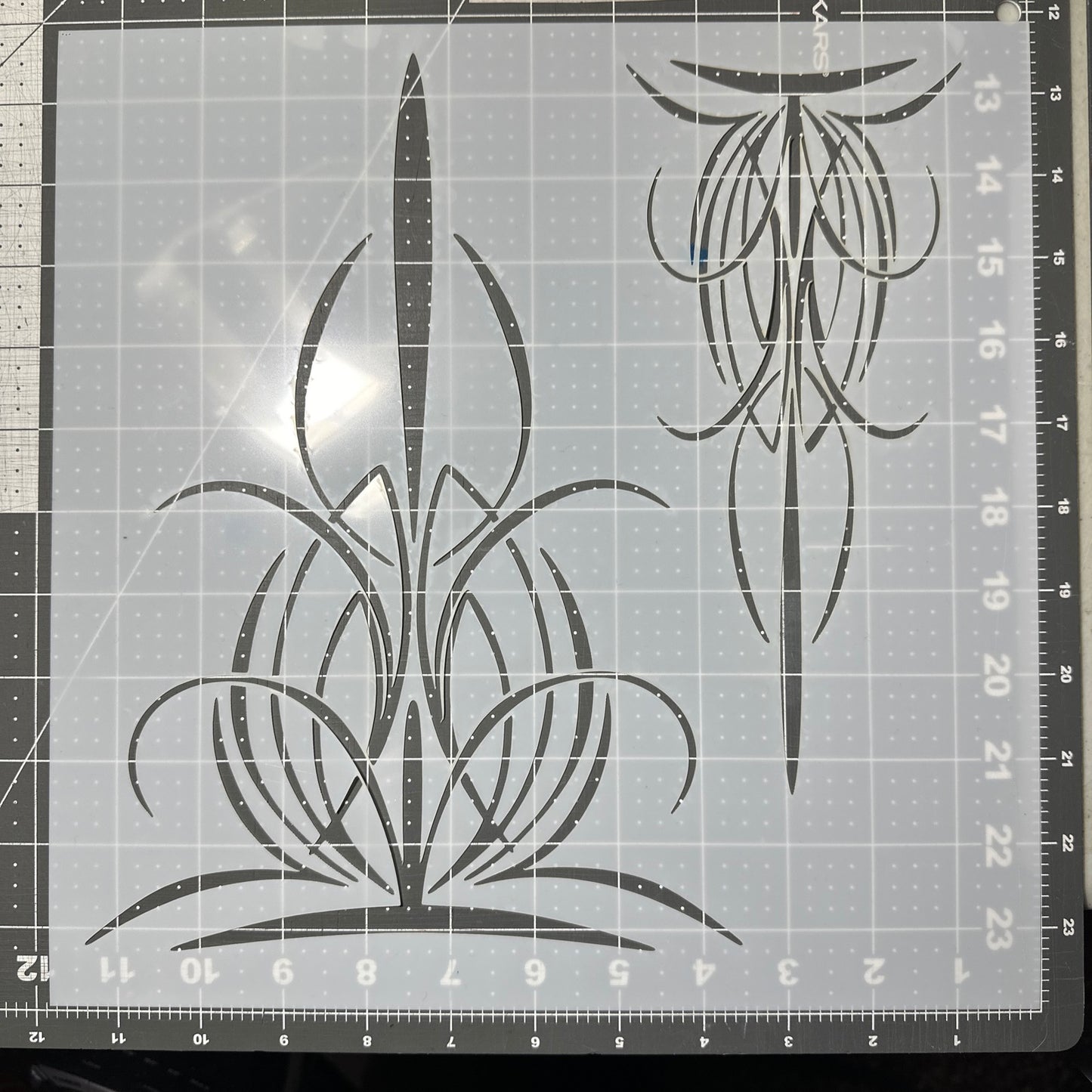 PINSTRIPE #2 pinstriping AIRBRUSH Paint STENCIL 2x Designs Mylar 10mil Template LG