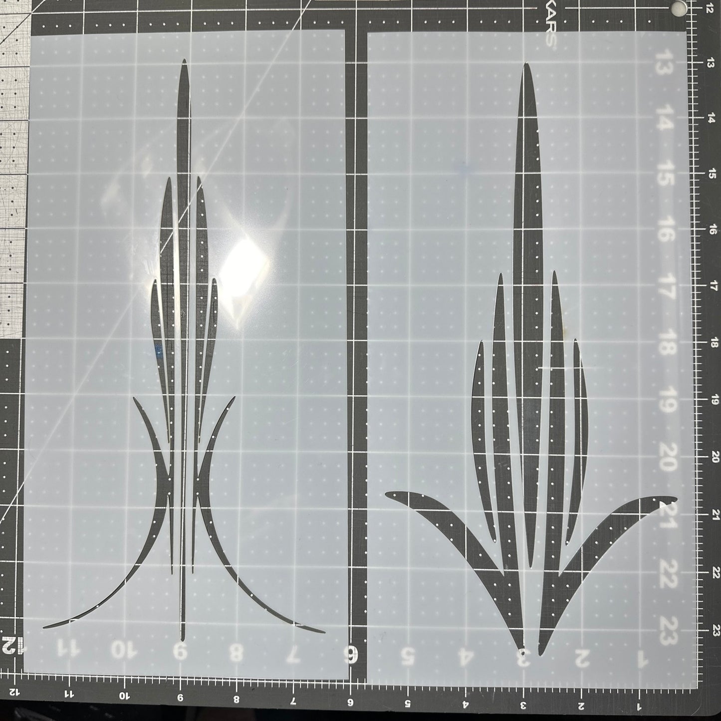 PINSTRIPE #3 2pc pinstriping AIRBRUSH Paint STENCIL Designs Mylar 10mil Template Stencils