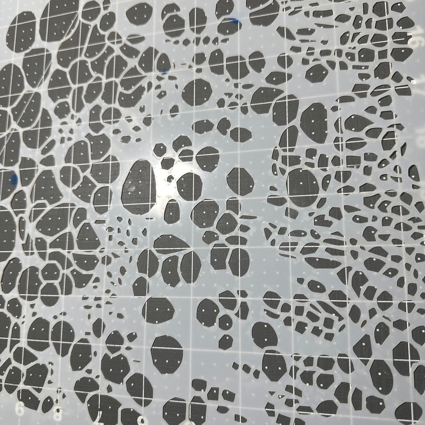 Water bubbles Holes Morph AIRBRUSH Paint STENCIL Mylar 10mil Template LG 11” Art