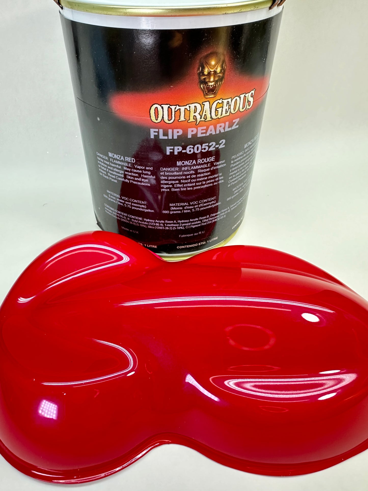 Outrageous MONZA RED PEARL basecoat 1:1 mix