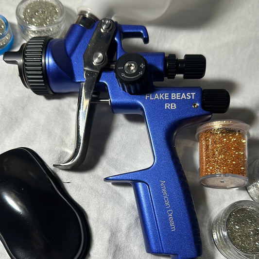 FLAKE BEAST 2.5mm LVMP , RB PAINT GUN SPRAYER for FLAKES, HIGH BUILD PRIMER