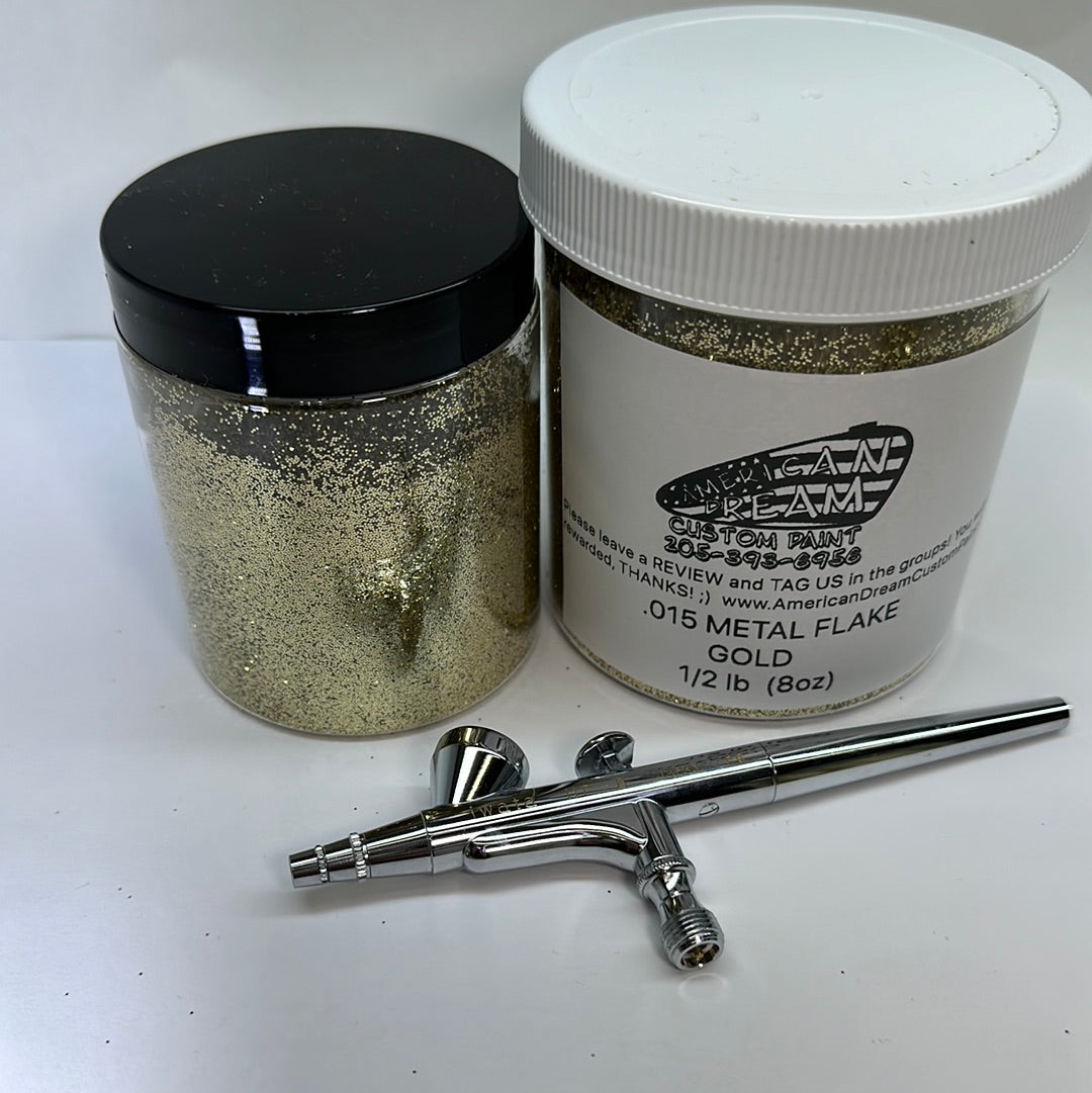 1/4 LB GOLD METAL FLAKE  .002 .004 .008 .015