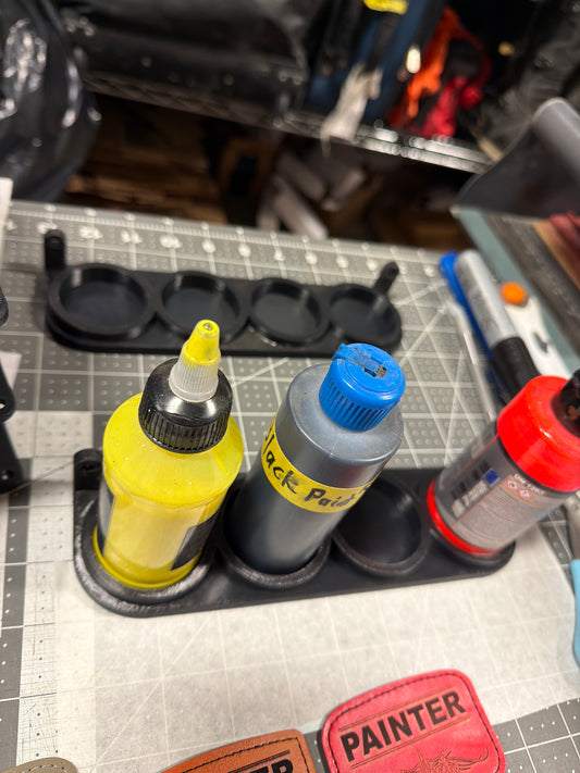 Rack Stand for airbrush paint 4-5oz bottles horizontal holds 4