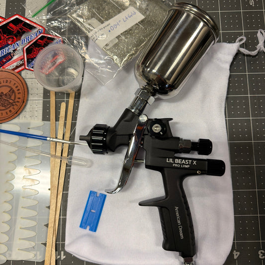 On SALE- LIL BEAST X 0.8mm all NEW HIGH END MINI PAINT GUN SPRAYER , WITH METAL CUP