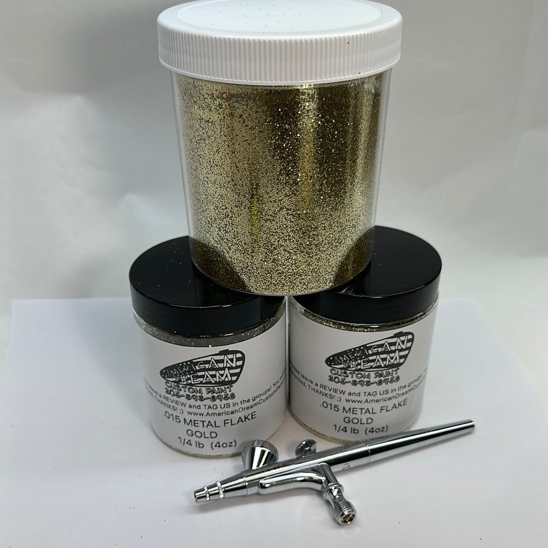 (2oz) GOLD METAL FLAKE  .002 .004 .008 .015