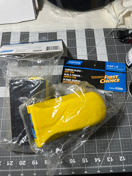 Norton Soft PSA Sanding Block 2.75x5” stick on