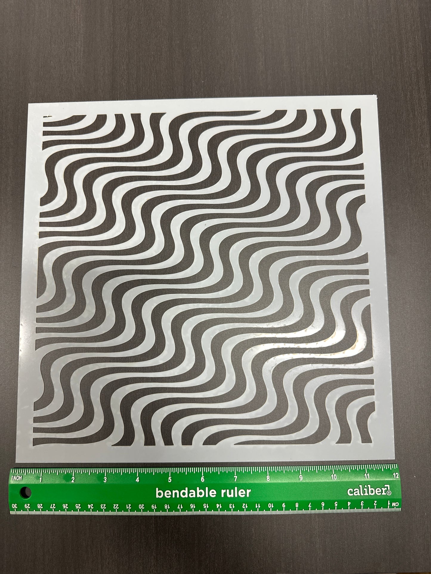 Wavy Lines 3D Flag AIRBRUSH Paint STENCIL Mylar Reusable