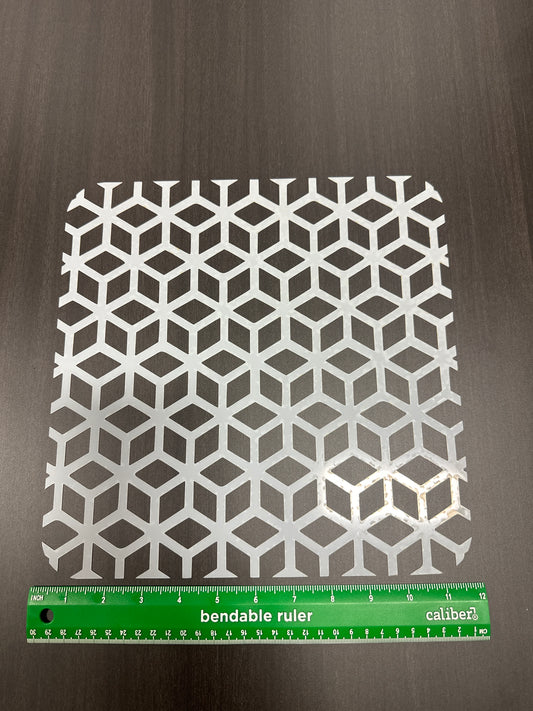 Blocks Squares 3D AIRBRUSH Paint STENCIL Mylar Reusable