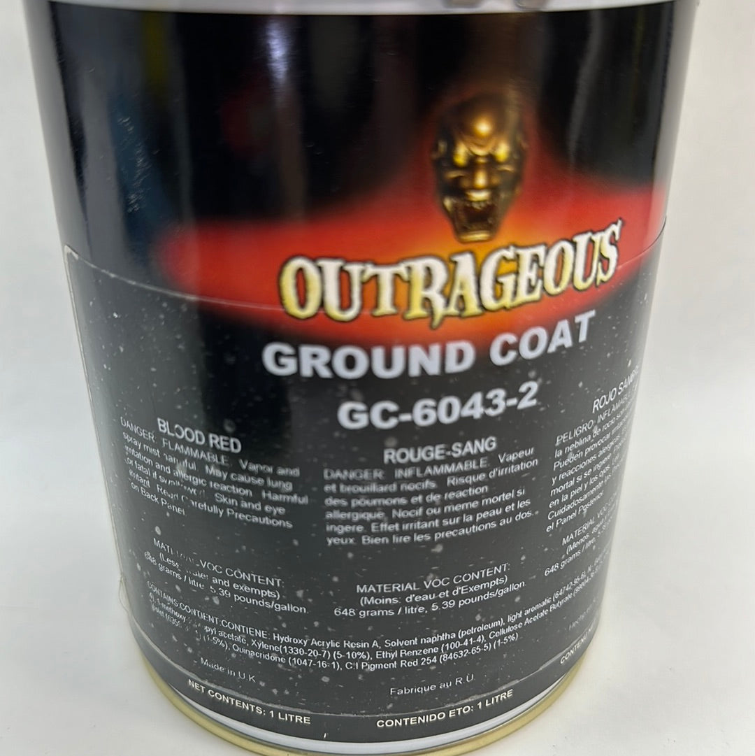 Outrageous Custom Paint BLOOD RED, bright red basecoat 1:1 Mix