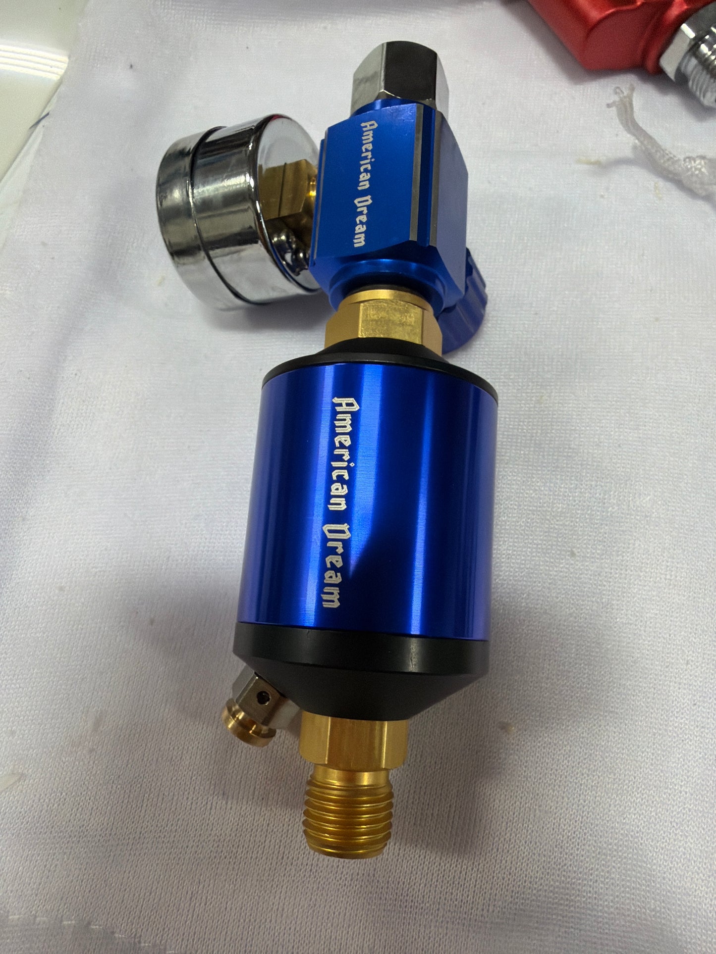 WATER TRAP AIR FILTER & REGULATOR 2 in 1, Aluminum, GLASS FACE