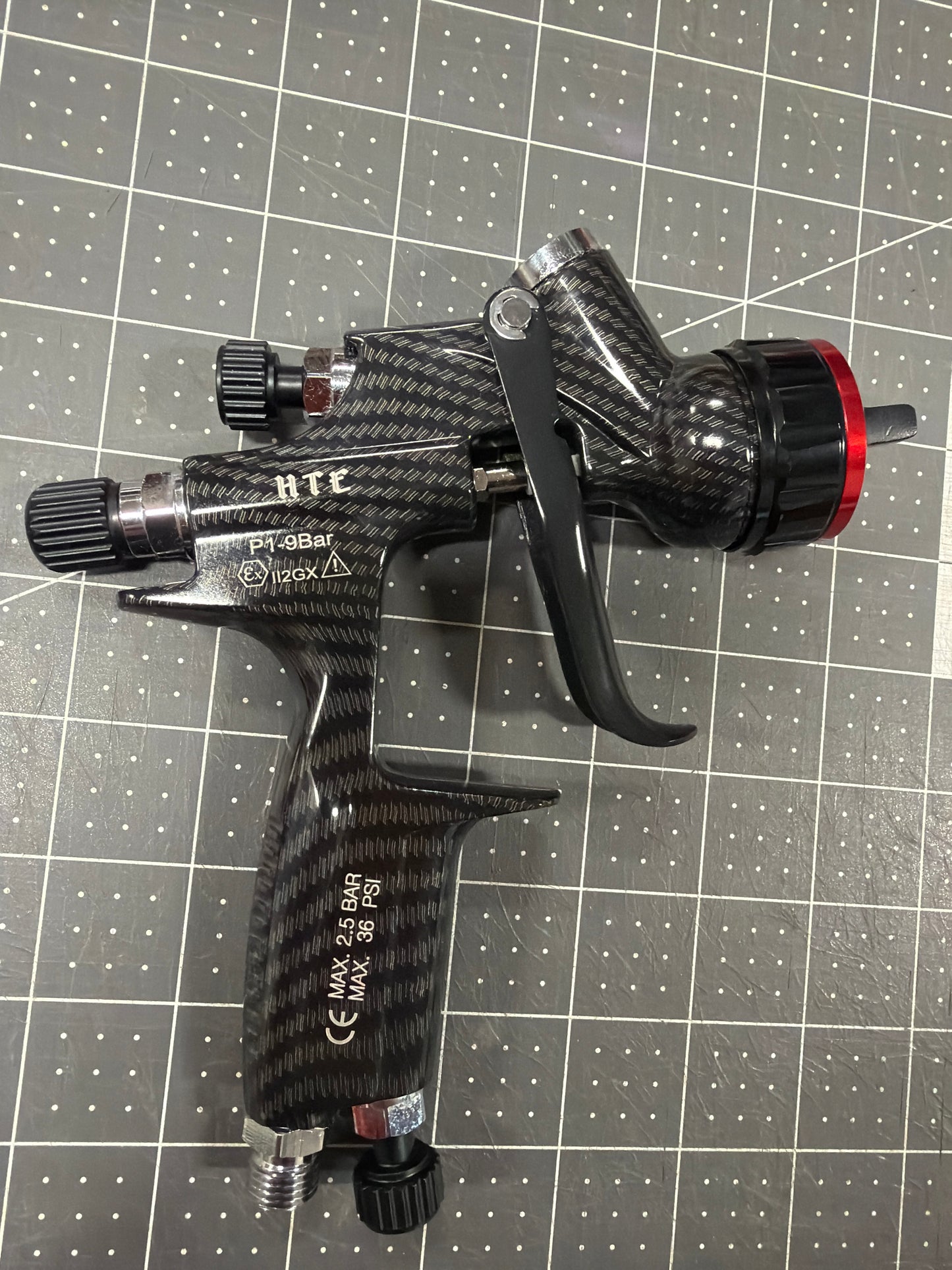 THE BEAST X 1.3mm LVMP HTE NEW LIMITED Carbon fiber print Paint Gun SPRAYER for CLEARCOAT