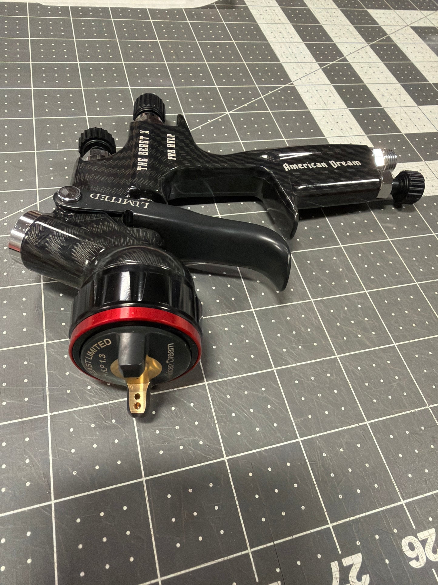 THE BEAST X 1.3 HVLP NEW LIMITED carbon fiber or Blue Wave Paint Gun SPRAYER for BASECOAT