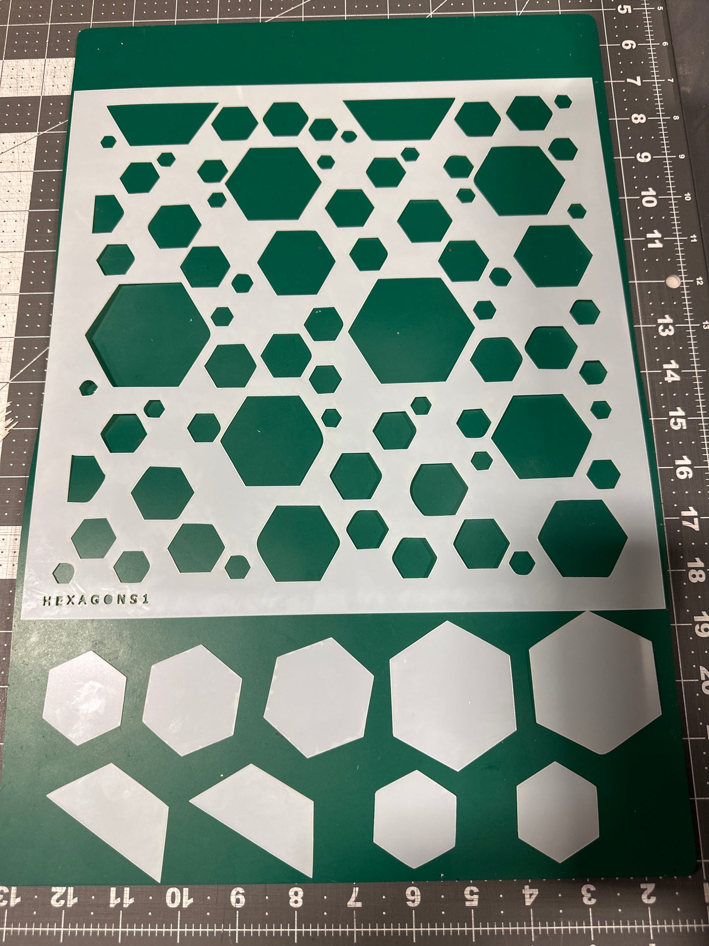 Hexagons 1 background AIRBRUSH Paint STENCIL Reusable