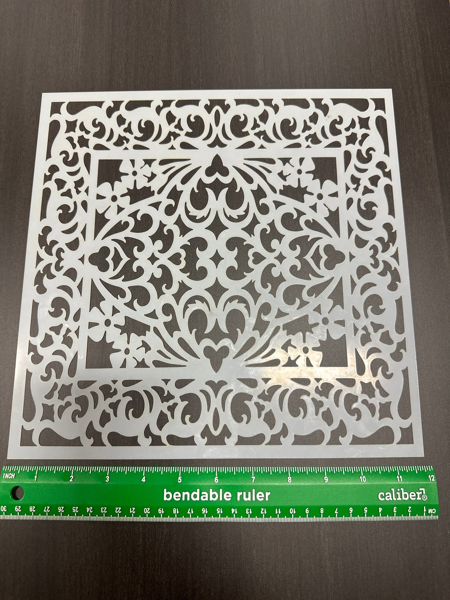 Ornamental Floral 12” LG Filagree cast iron gates airbrush stencil reusable Mylar 10mil