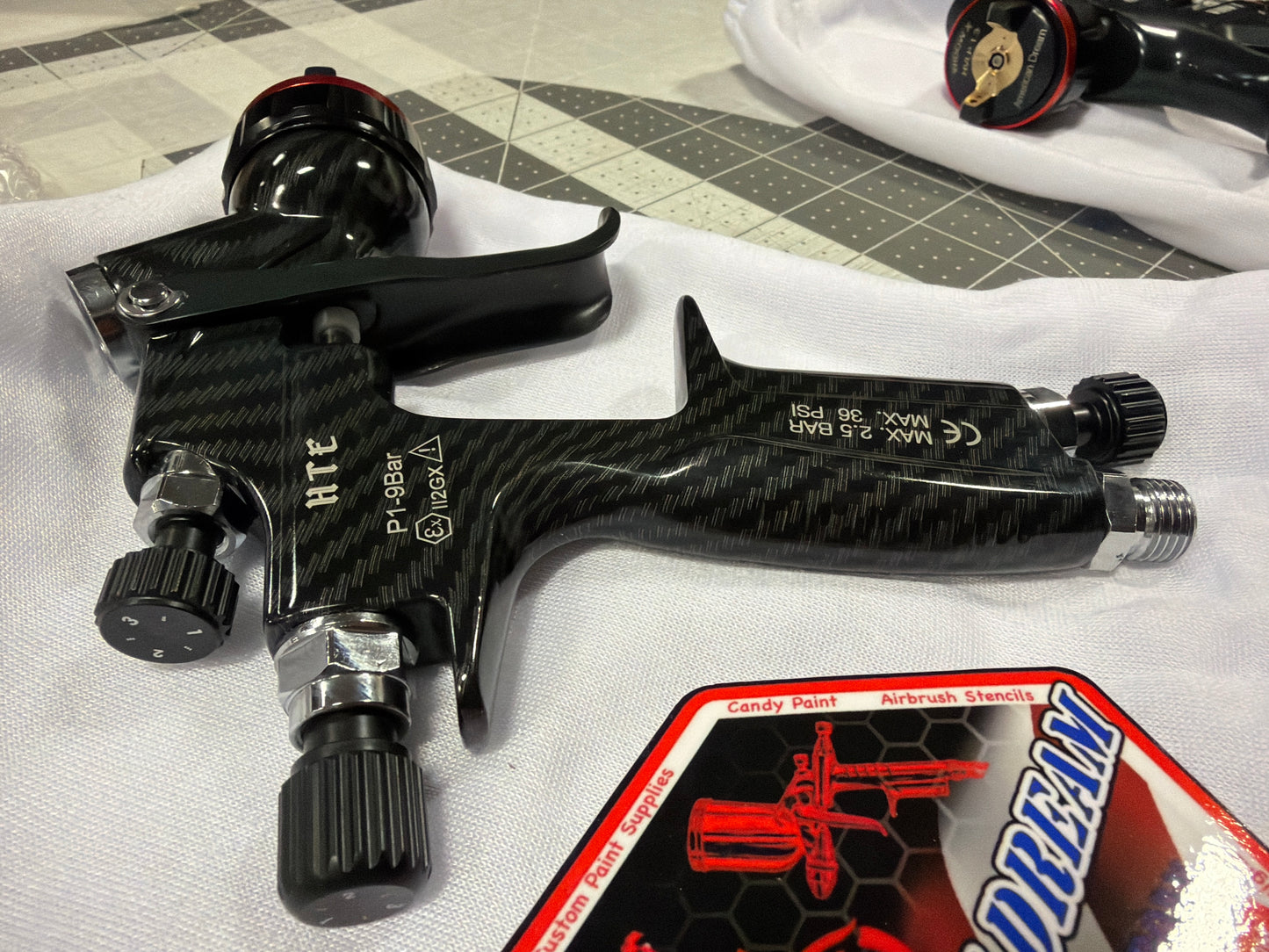 THE BEAST X 1.3mm LVMP HTE NEW Carbon print edition Paint Gun SPRAYER for CLEARCOAT