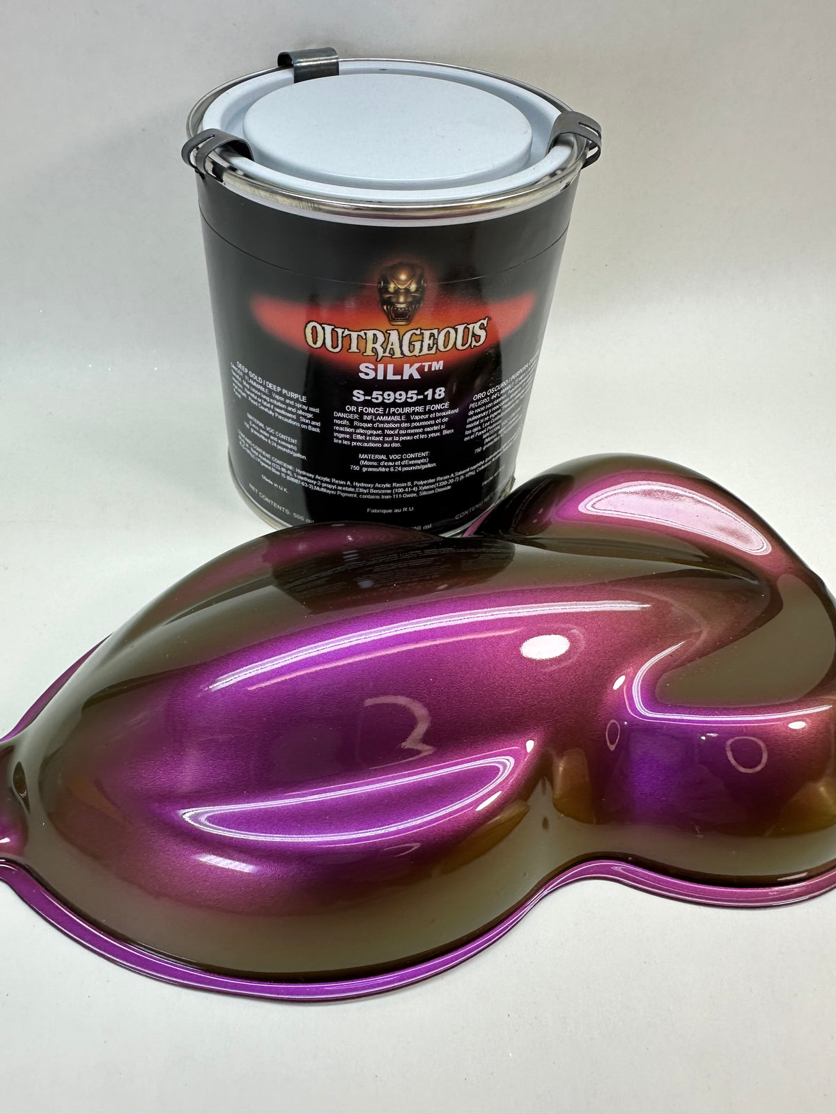 OUTRAGEOUS PURPLE TO GOLD FLIP FLOP PEARL basecoat 1:1 mix