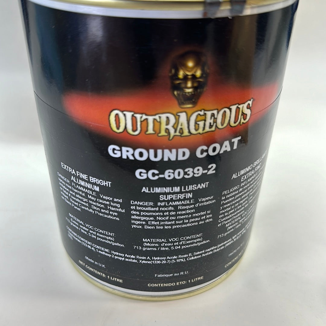 Outrageous Custom Paint EXTRA FINE BRIGHT SILVER ALUMINUM 1:1 basecoat GREAT FOR UNDER CANDY