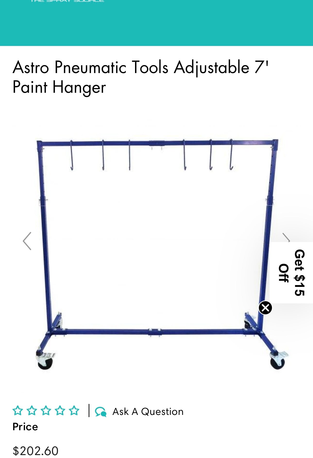 5' WIDE X 6ft TALL Steel Rolling Paint stand , HANG PARTS TO PAINT!  Great to get all the edges